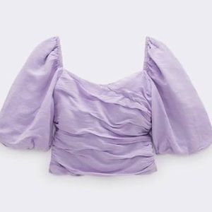 Zara summer purple crop top.